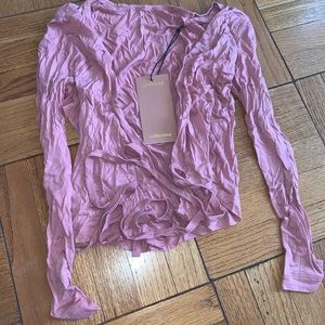 GIRLFRIEND COLLECTIVE PINK WRAP TOP